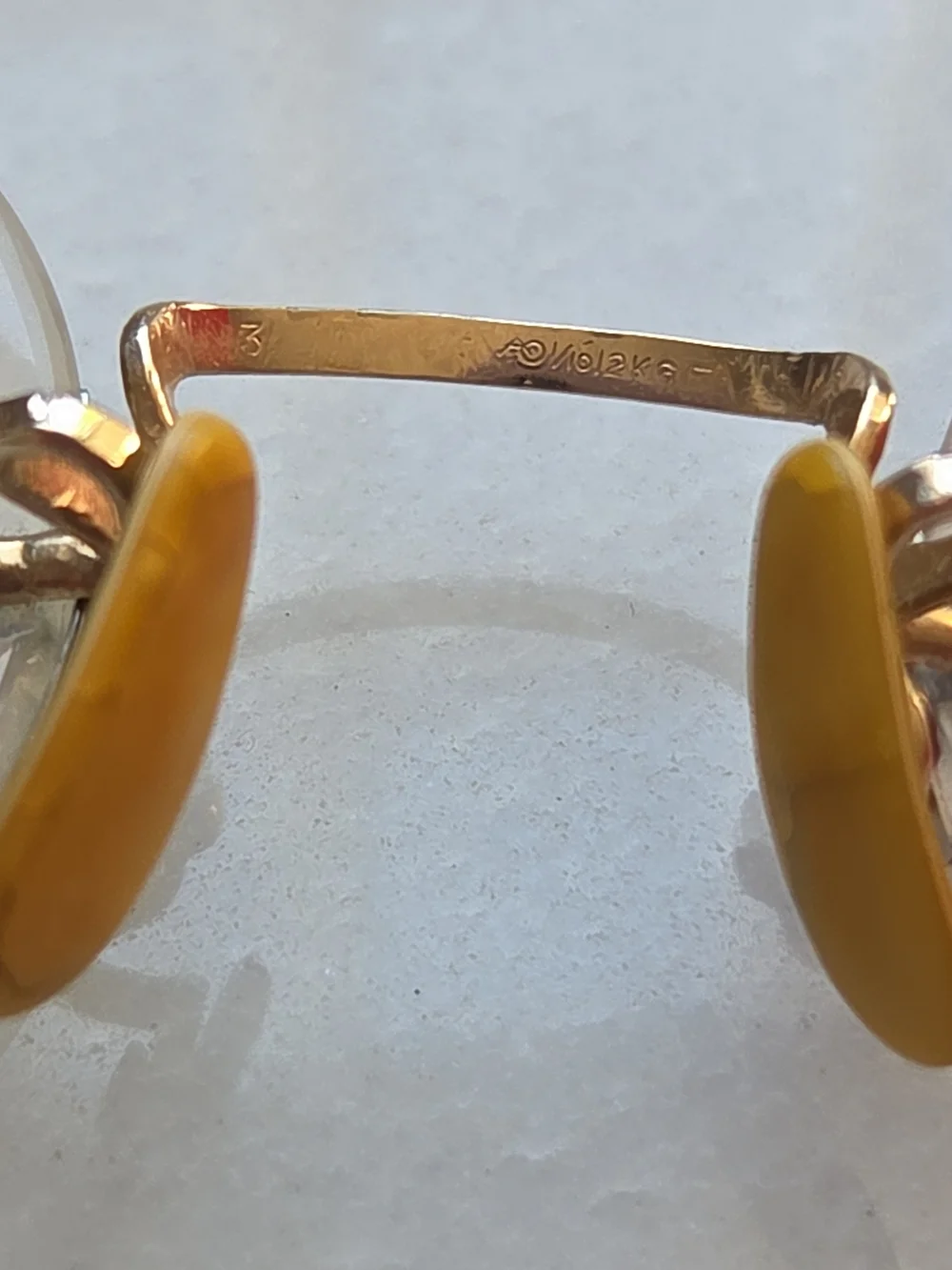 Vtg American Optical Kids 1/10 12K GF Rimless Kids Eyeglasses AO Mid-Century ⬇️